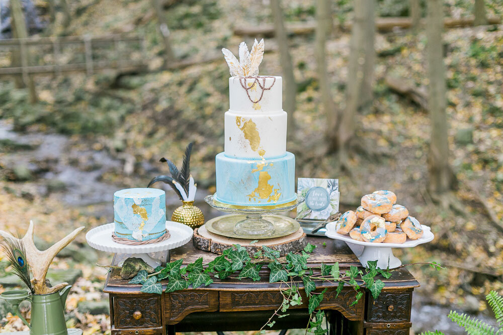 boho sweets table. garden sweets table