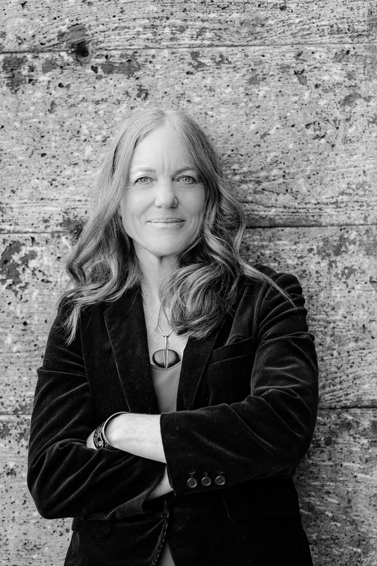 Truckee book author headshot facing camera in black and white