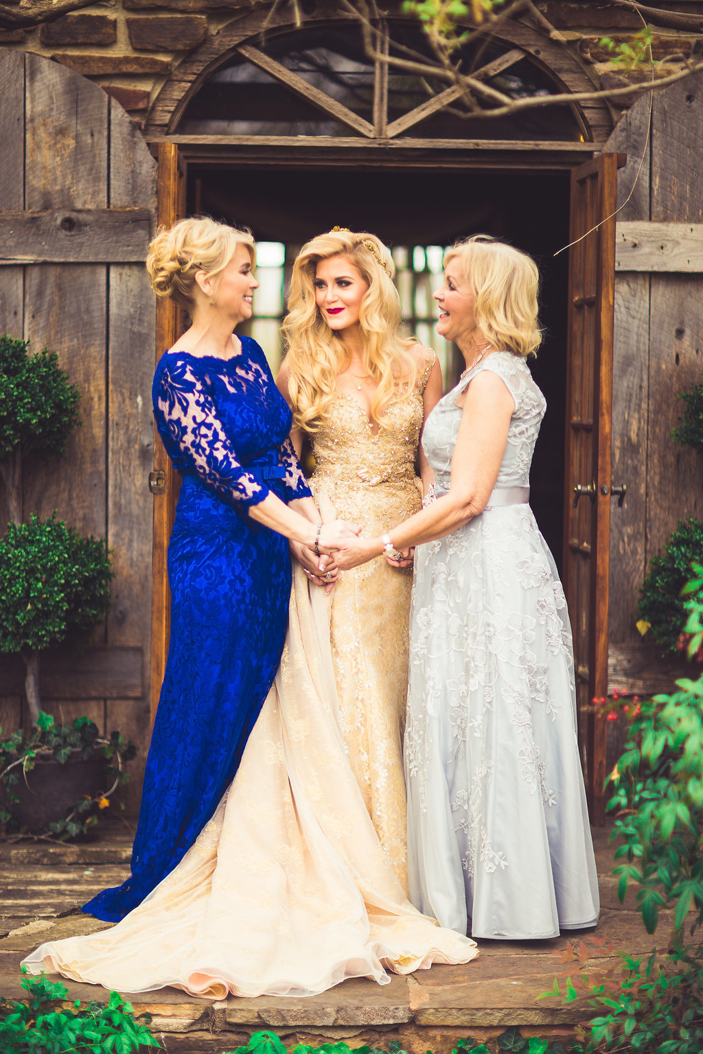 Wedding Photograph Of Bride, Mother of the Bride and Maid of Honor Los Angeles