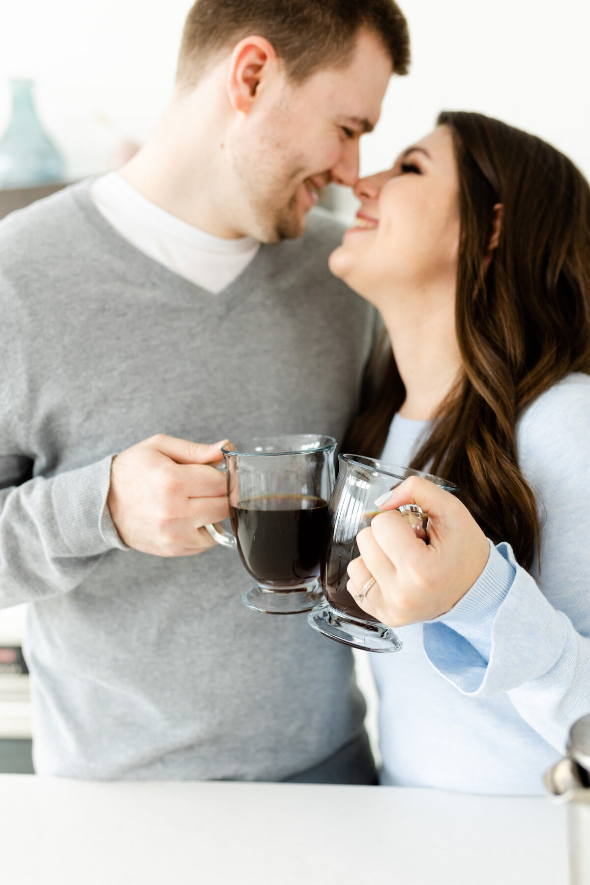 husband and wife team with coffee