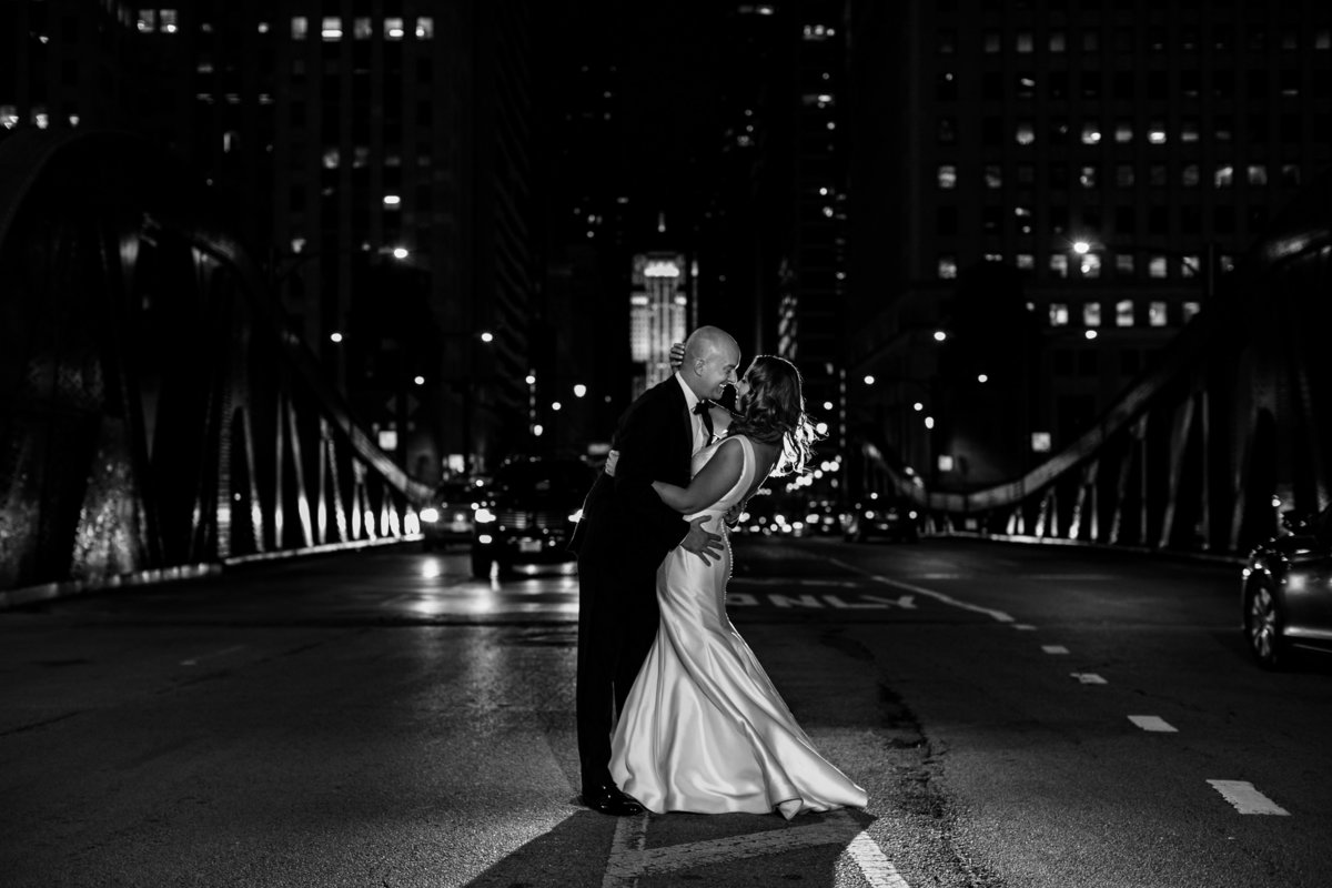 Chicago-Riverwalk-Wedding-Night-Portrait