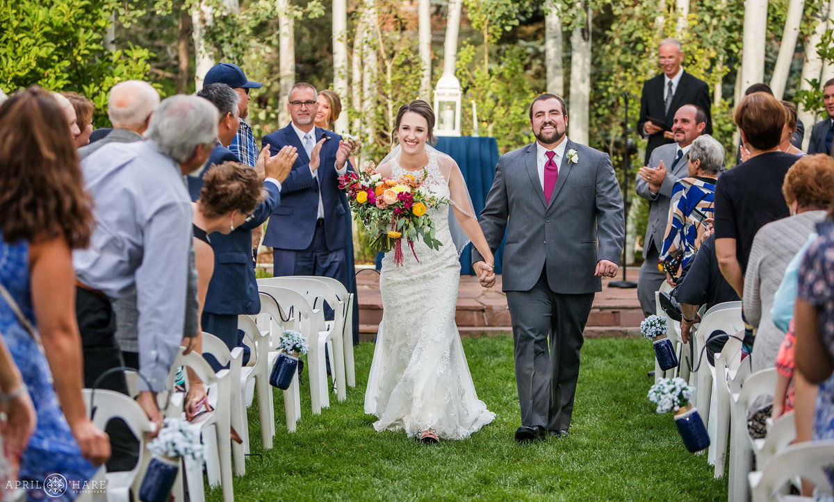 Outdoor Wedding Ceremony at Church Ranch Event Center in Westminster CO