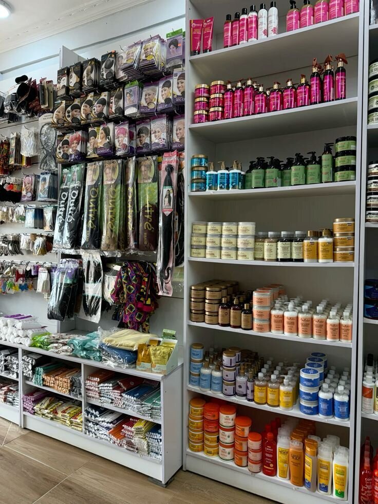 Hair Products shelves