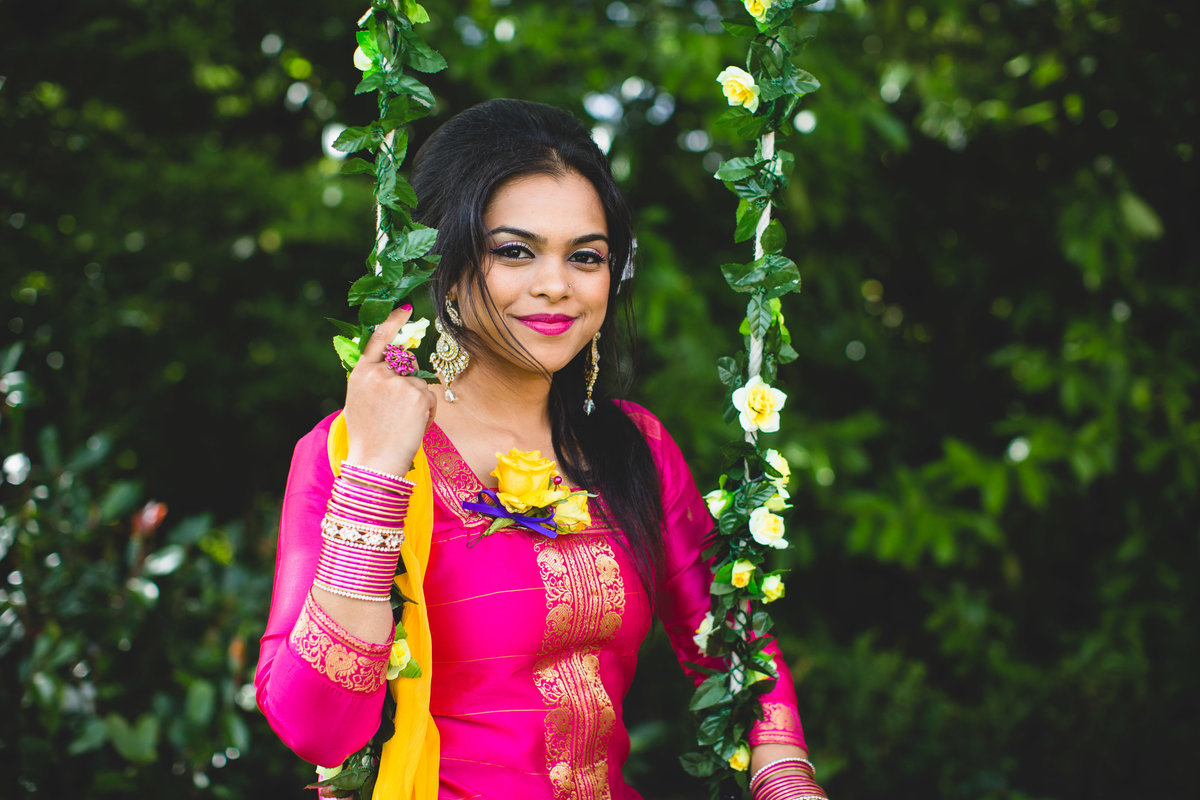 indian wedding portrait swing