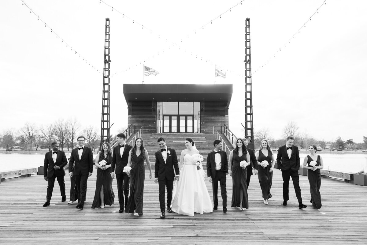 Event-Planning-DC-Wedding-Intercontinental-Wharf-NYE-Kristen-Gardner-Photography-bridal-party-dockmaster-building-black-white