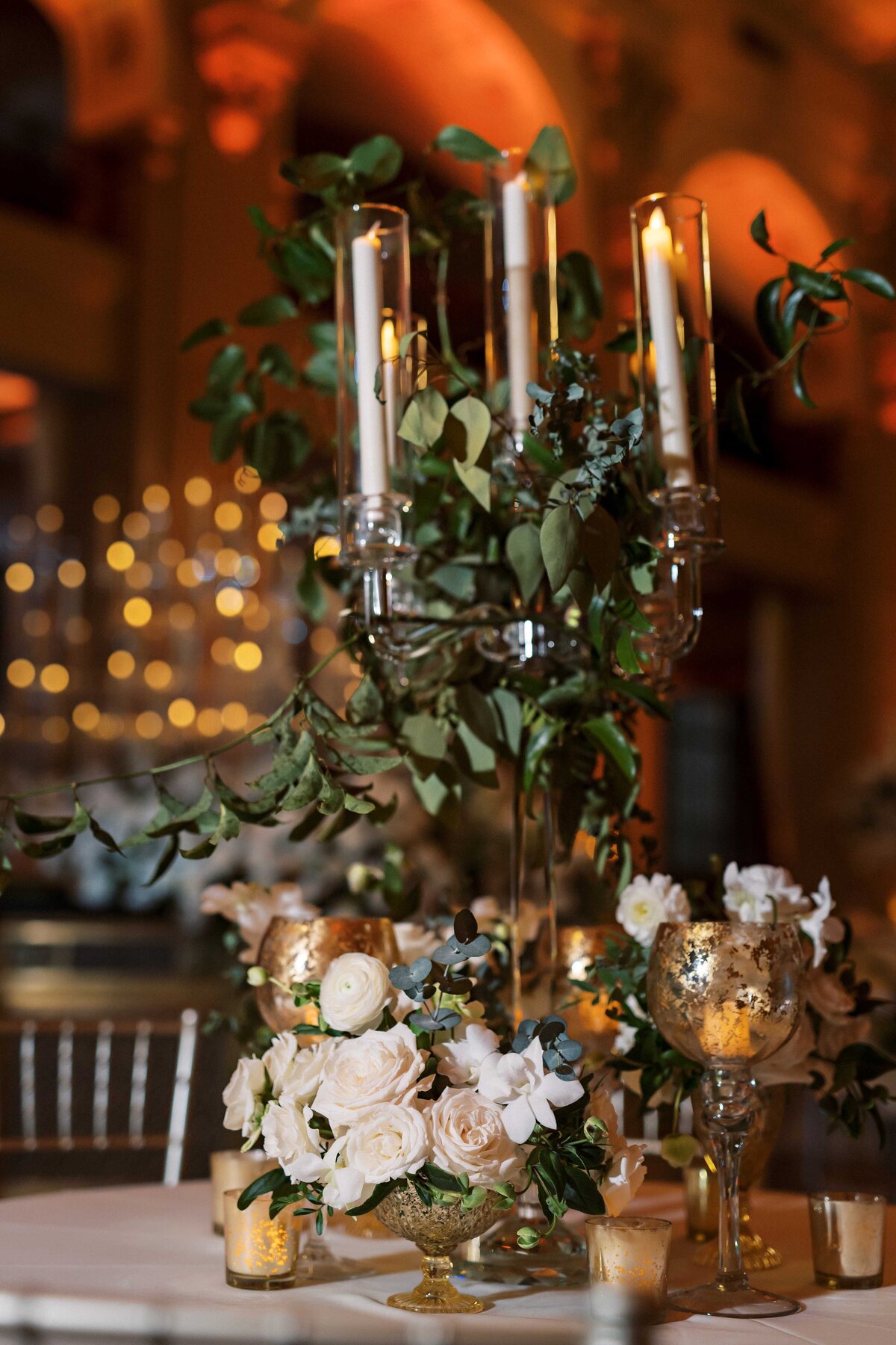 wedding table centerpieces by Bella Blooms Floral