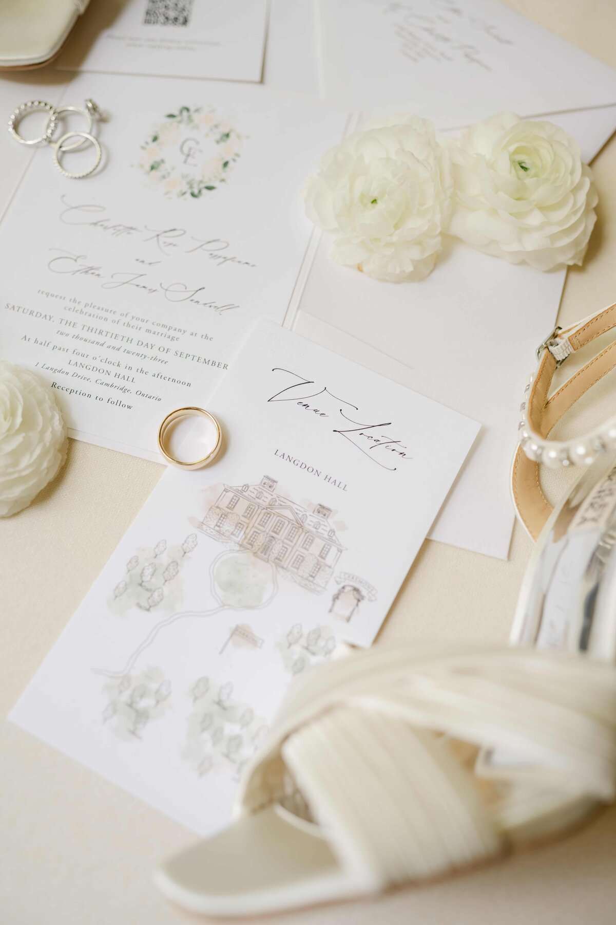neutral white wedding invitations