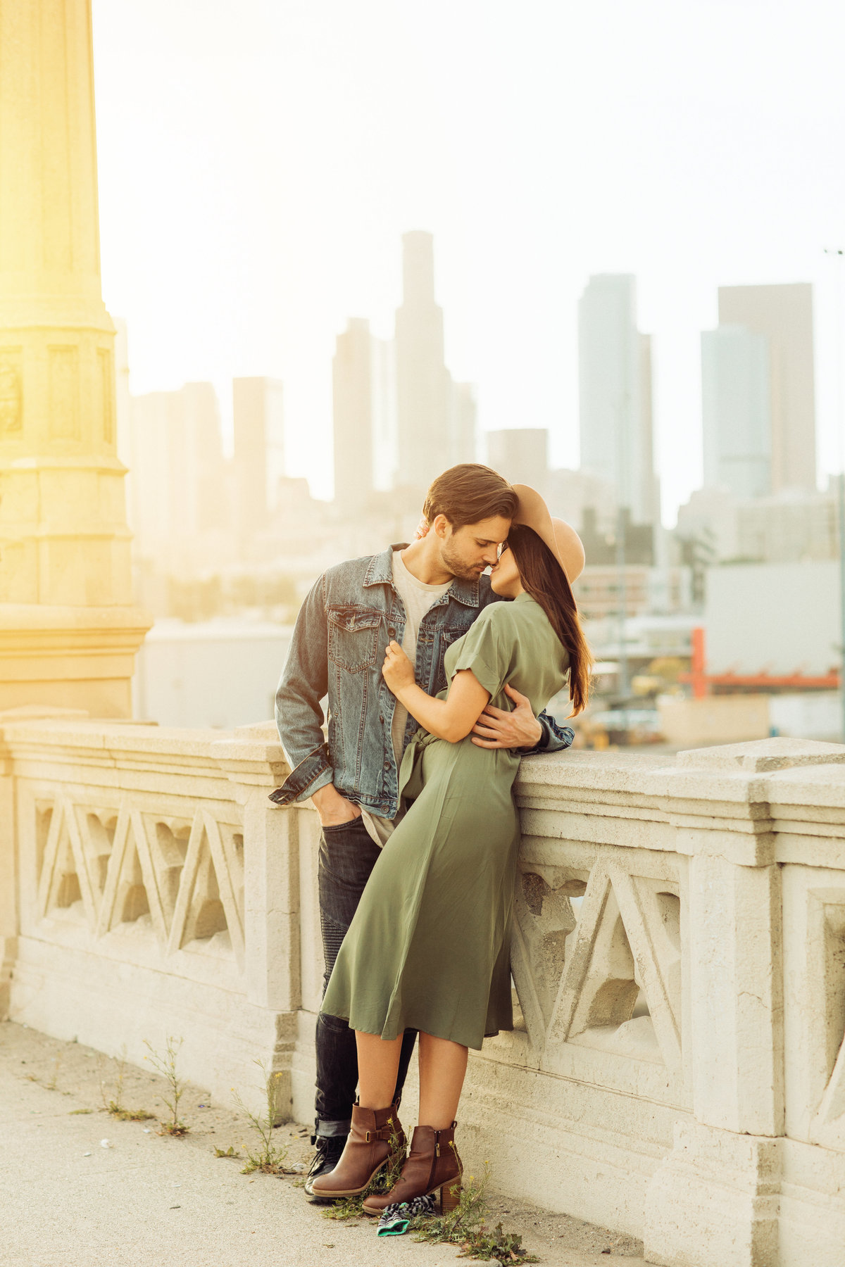 Couple Kissing By Water Engagement Photography