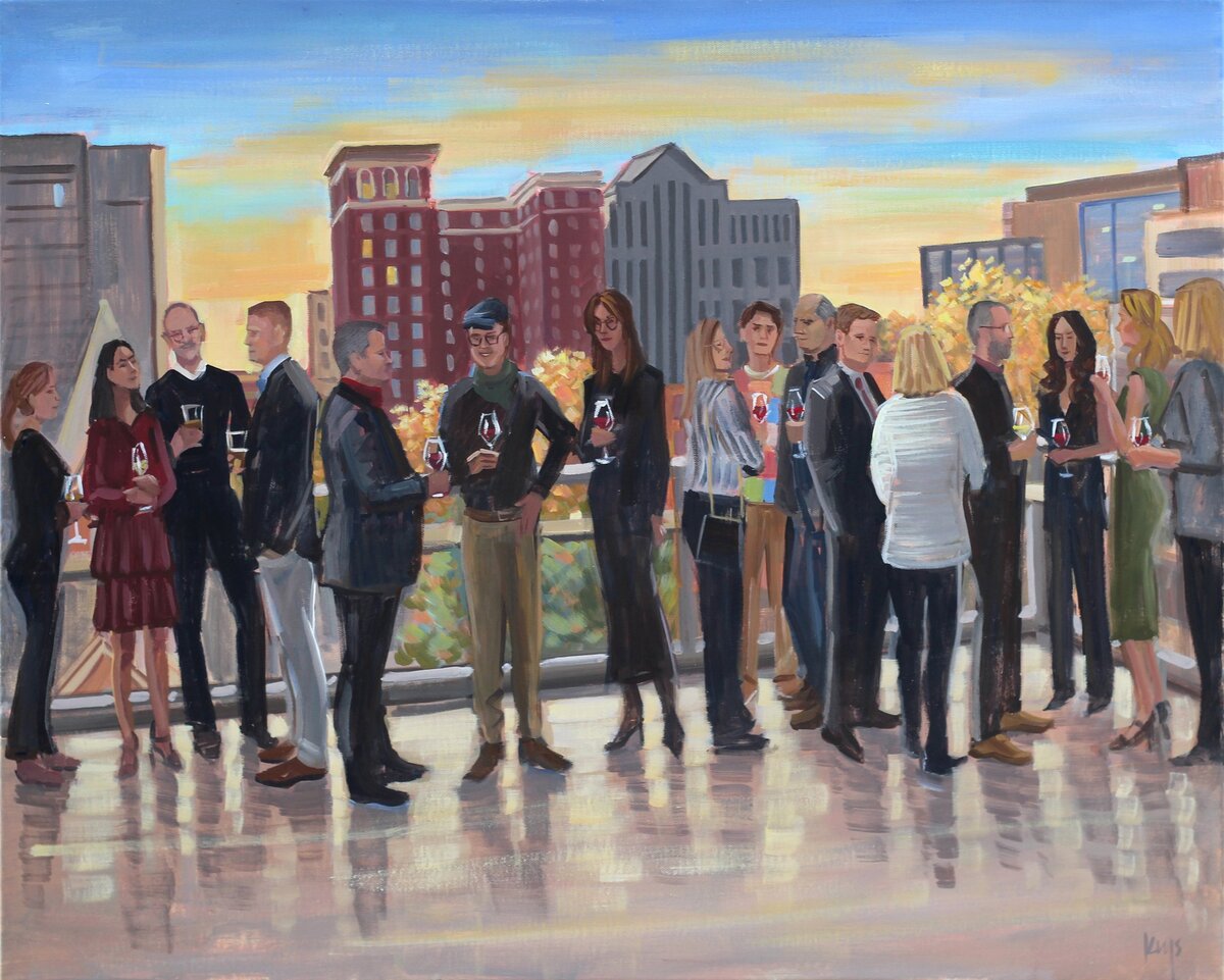 painting of company party