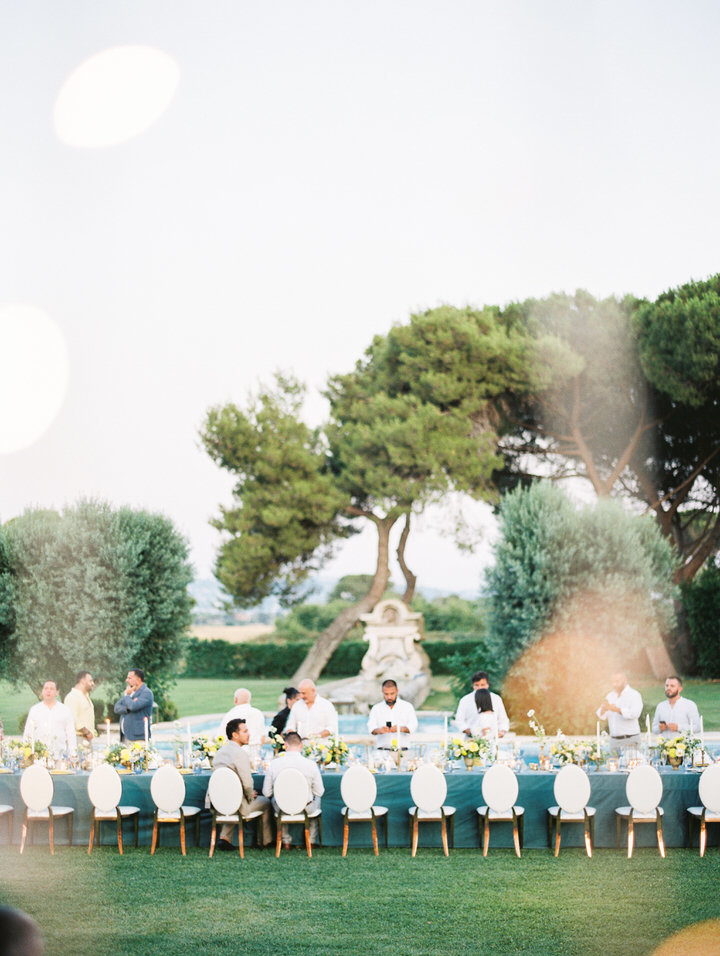 wedding reception at villa di fiorano