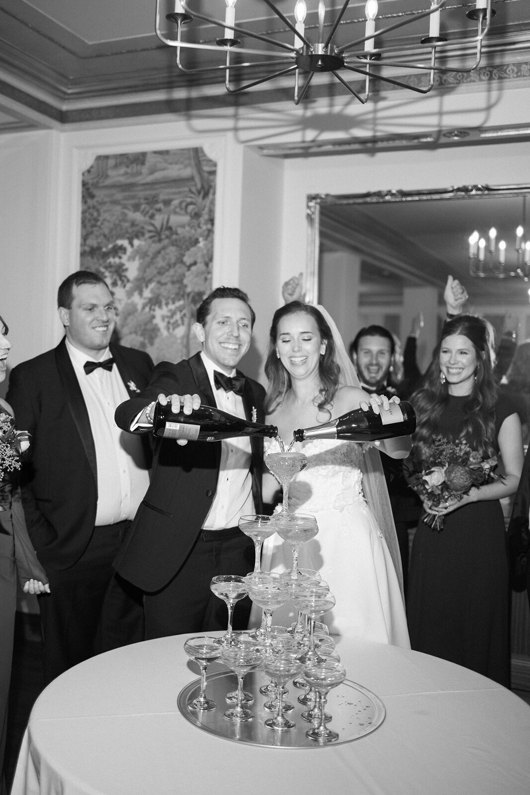 luxury-wedding-champagne-tower-detroit-mi