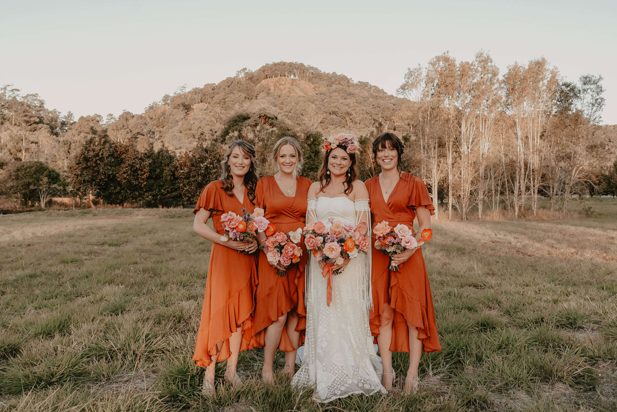 Colourful bridesmaid dress inspo Sunshine Coast
