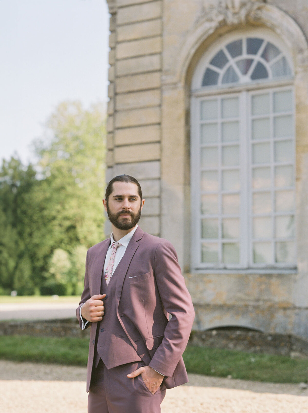 Chateau de Champlatreux Editorial-Purple Florals-Paris-France-Destination Wedding-Samin Photography-31