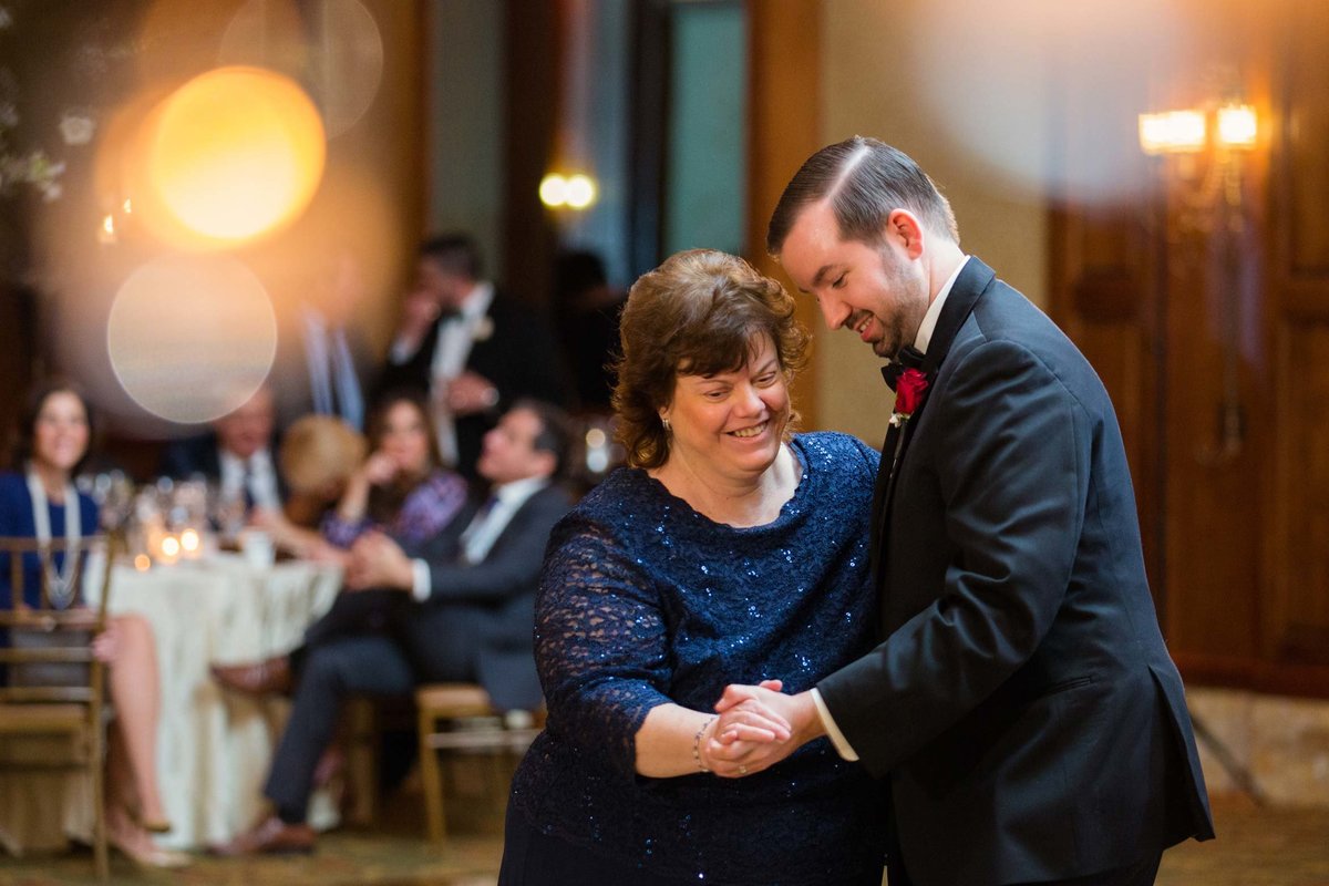 Groom and mom dance photo taken at Larkfield Manor