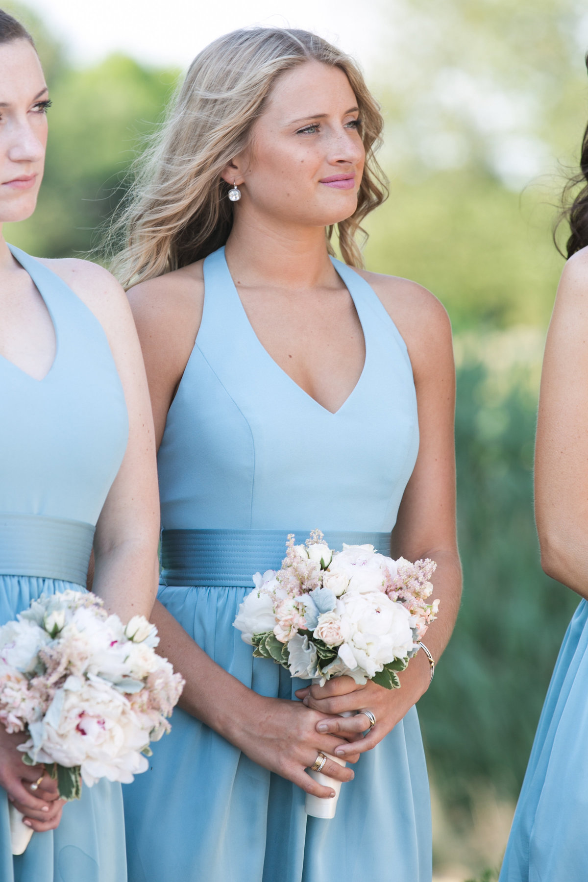 bridesmaid at Willow Creek Golf and Country Club wedding ceremony