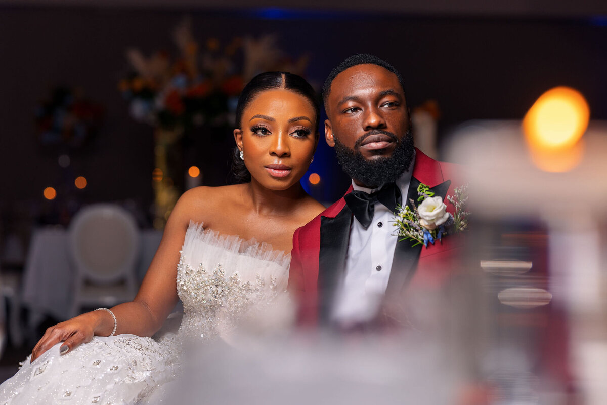 Tomi and Tolu Oruka Events Ziggy on the Lens photographer Wedding event planners Toronto planner African Nigerian Eyitayo Dada Dara Ayoola ottawa convention and event centre pocket flowers Navy blue groom suit ball gown black bride classy  38