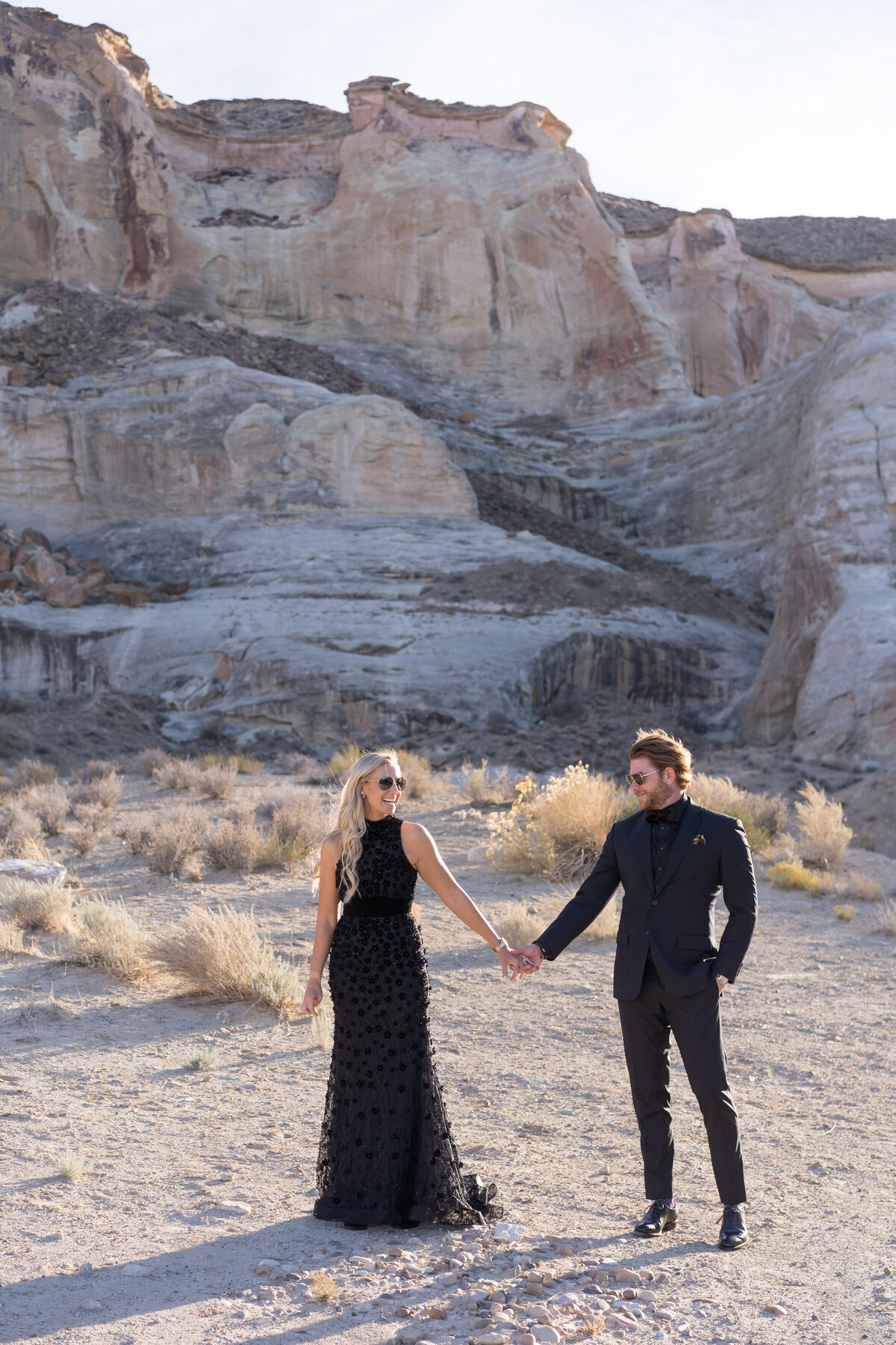 Black Tie Amangiri Couple in the desert