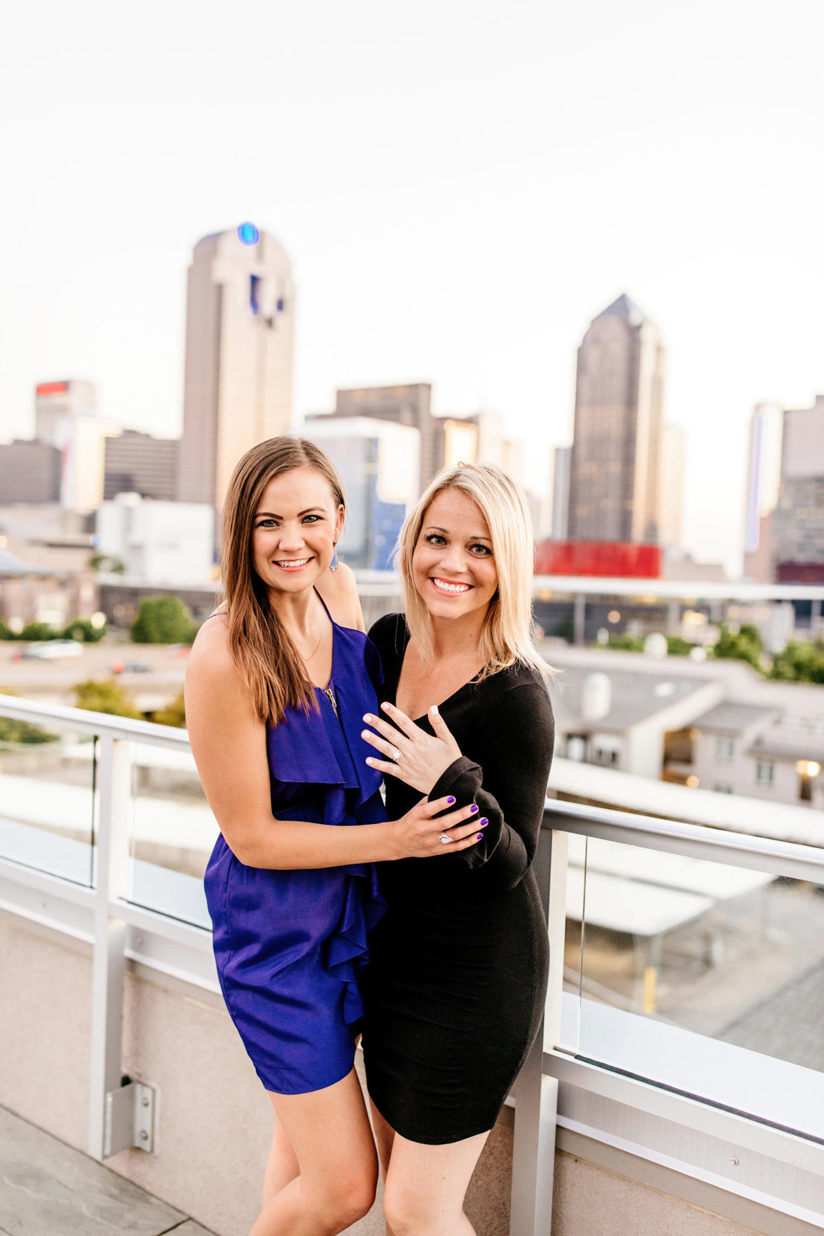 Eric & Megan - Downtown Dallas Rooftop Proposal & Engagement Session-233
