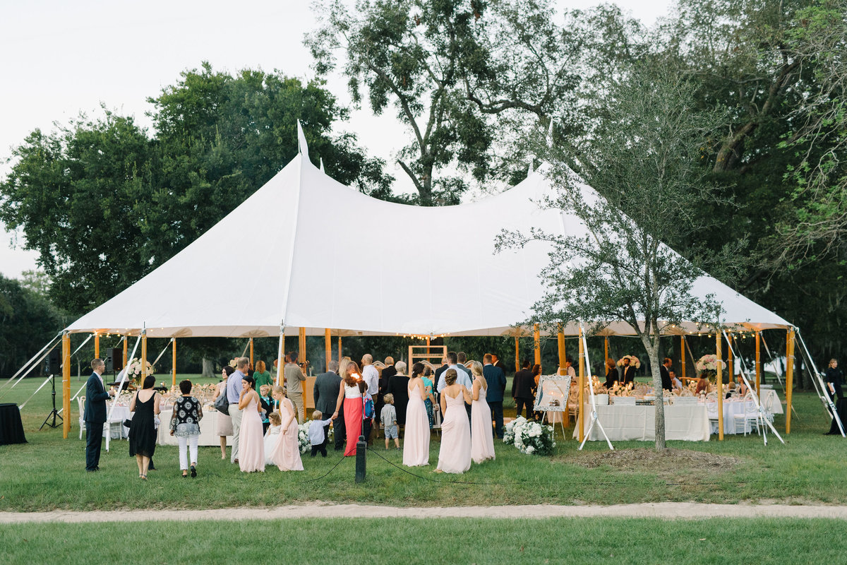 Sailcloth Tent Wedding Reception at Boone Hall Plantation