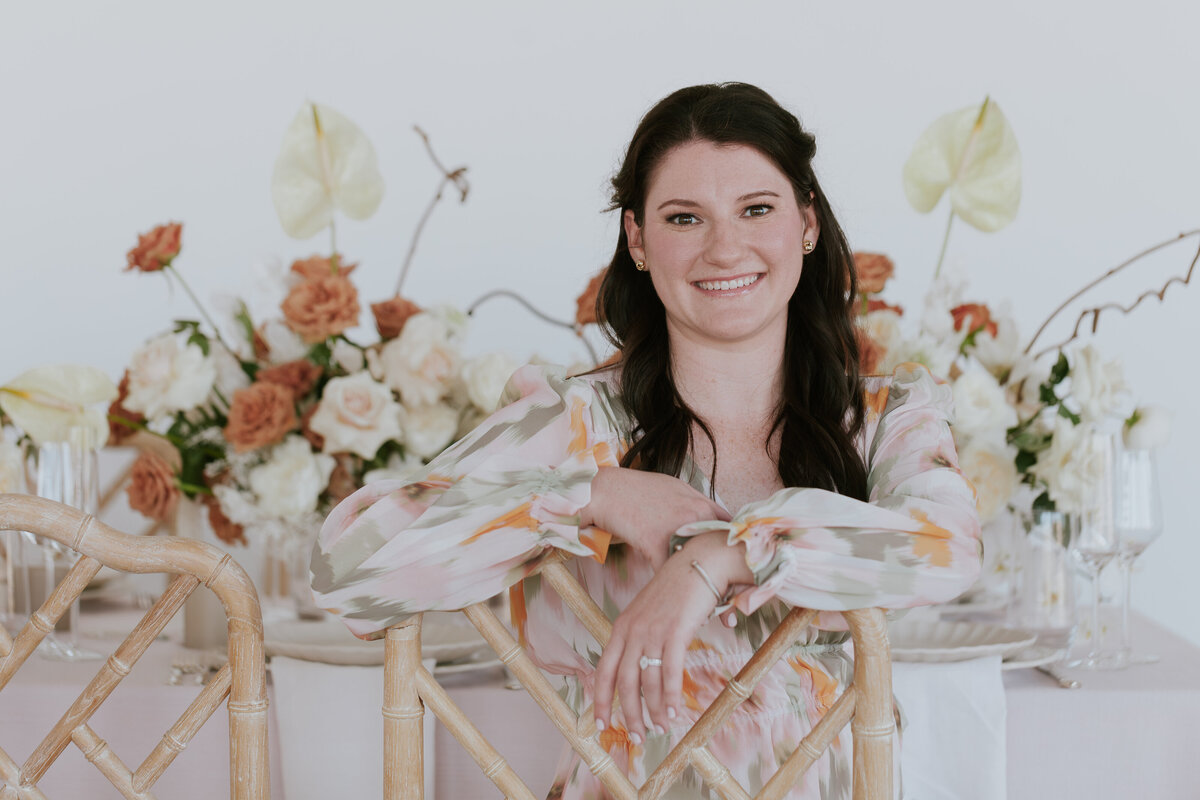young-event-planner-headshot-lifestyle-portrait-with-tablescape-for-brand-session-the-frame-charlotte
