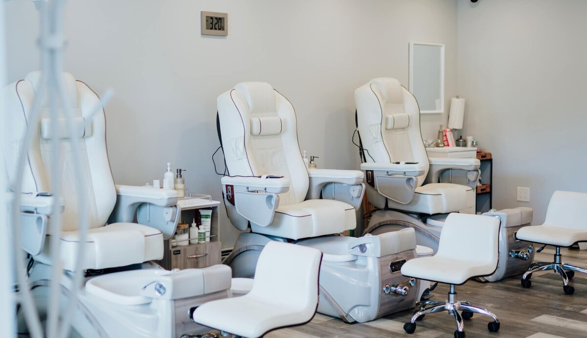 Nail'd It Beauty Lounge's clean, airy, and spacious interior