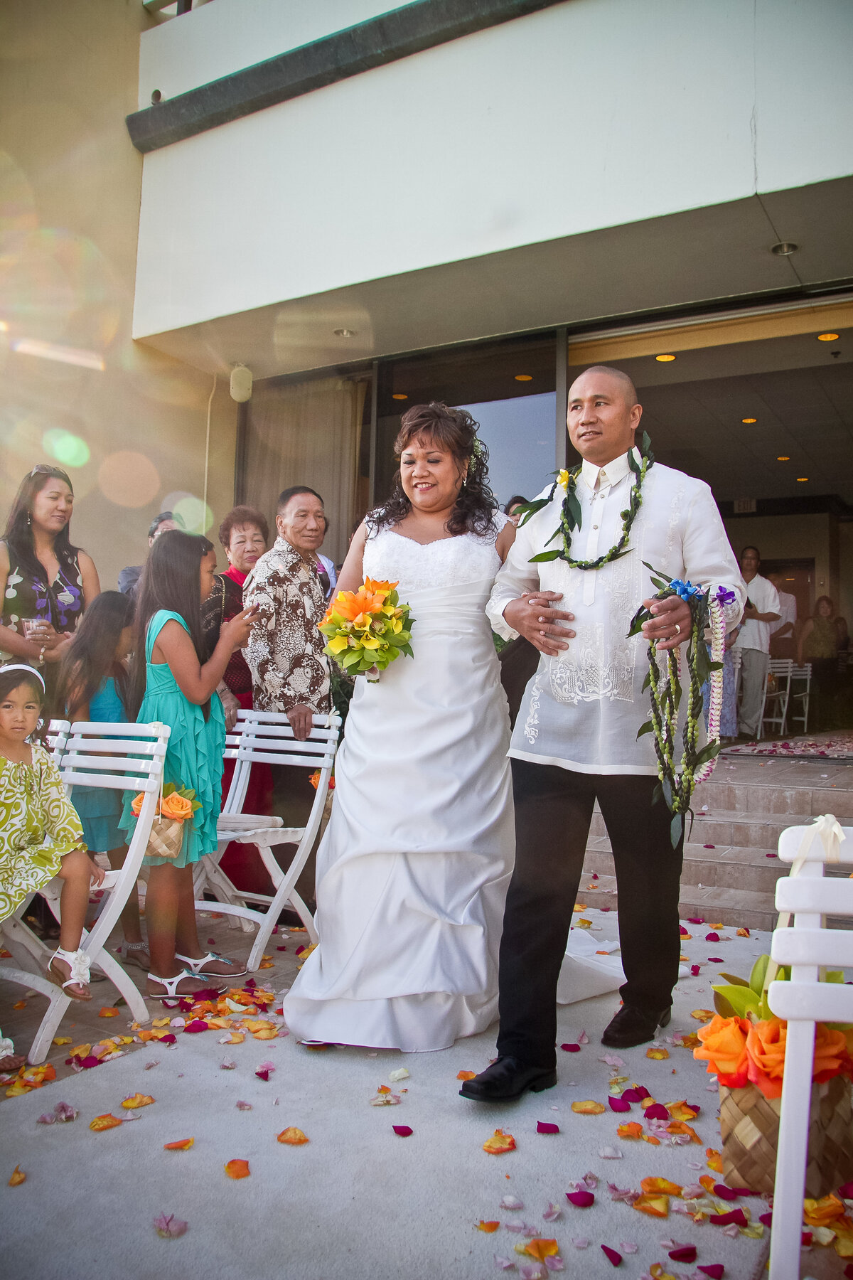 Bride and Brother Walk Down the Aisle, Sheraton Waikiki