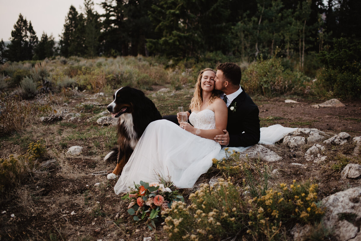 Jackson Hole Photographers capture couple portraits in grand teton wedding