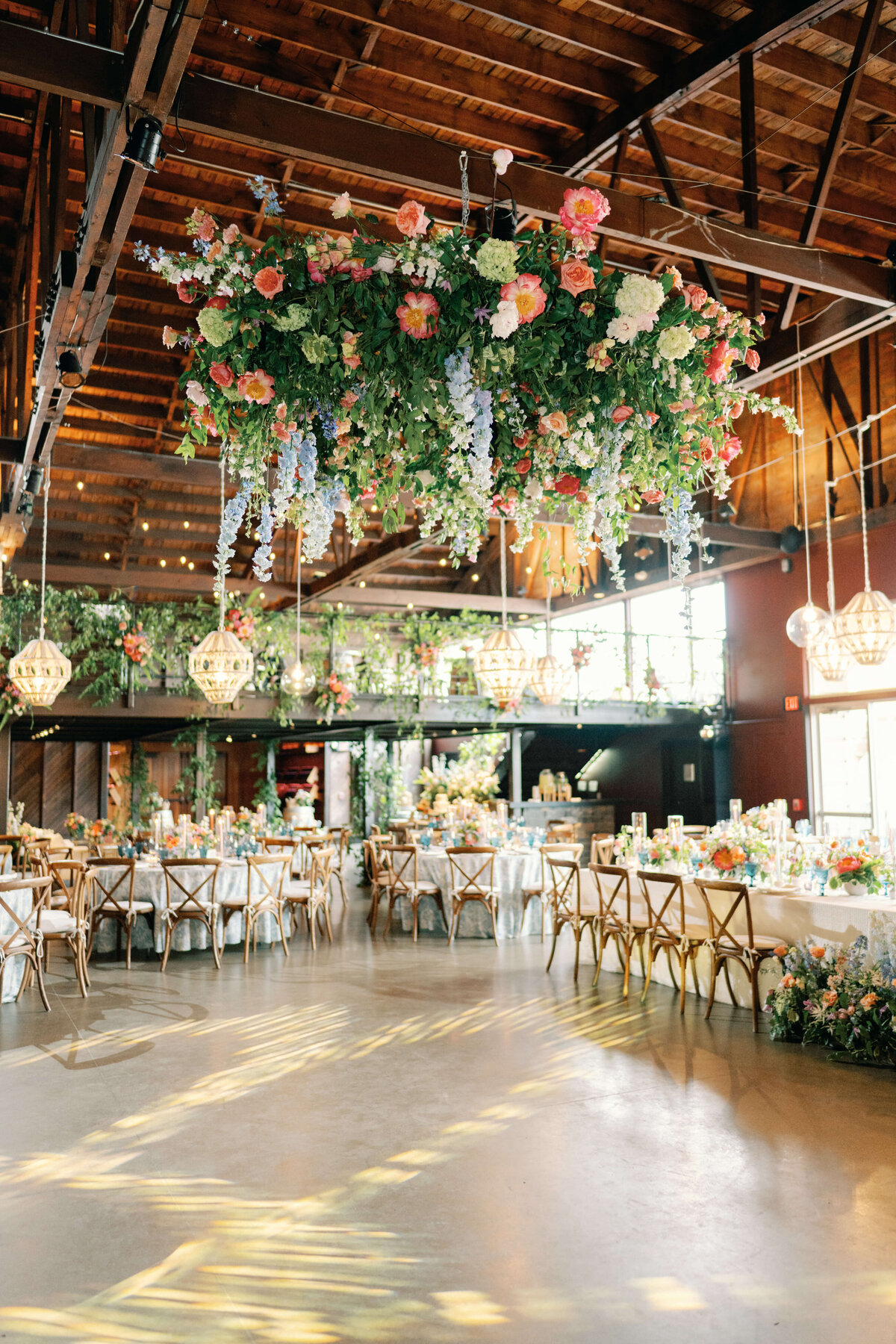 Vineyard wedding reception area