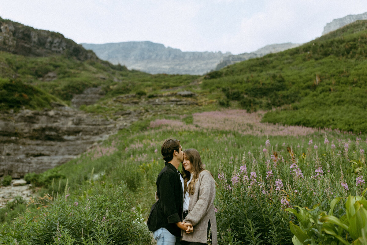 Couple Engagement Photos in Glacier National Park Montana