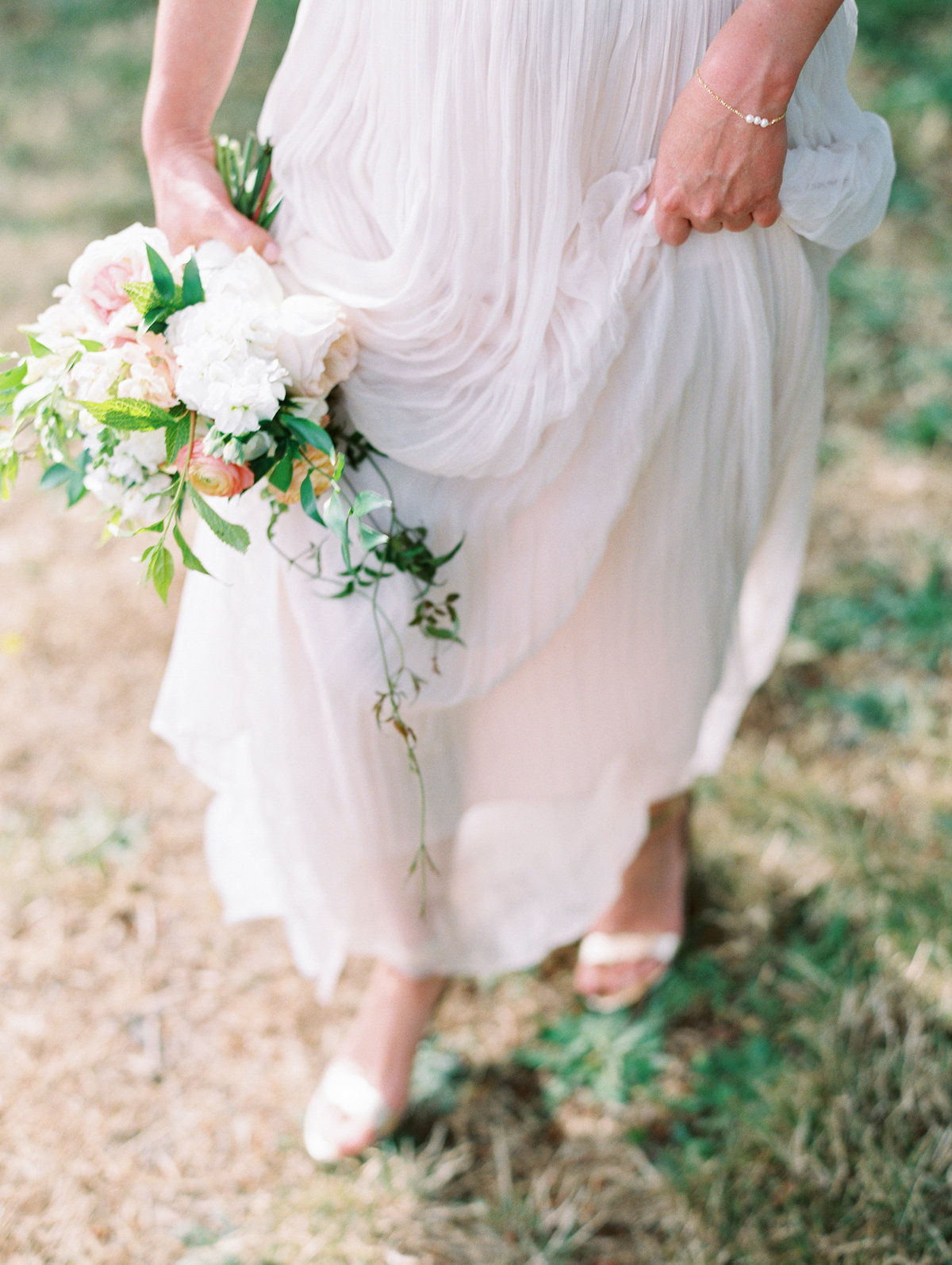a bridesmaid wearing a BHLDN skirt