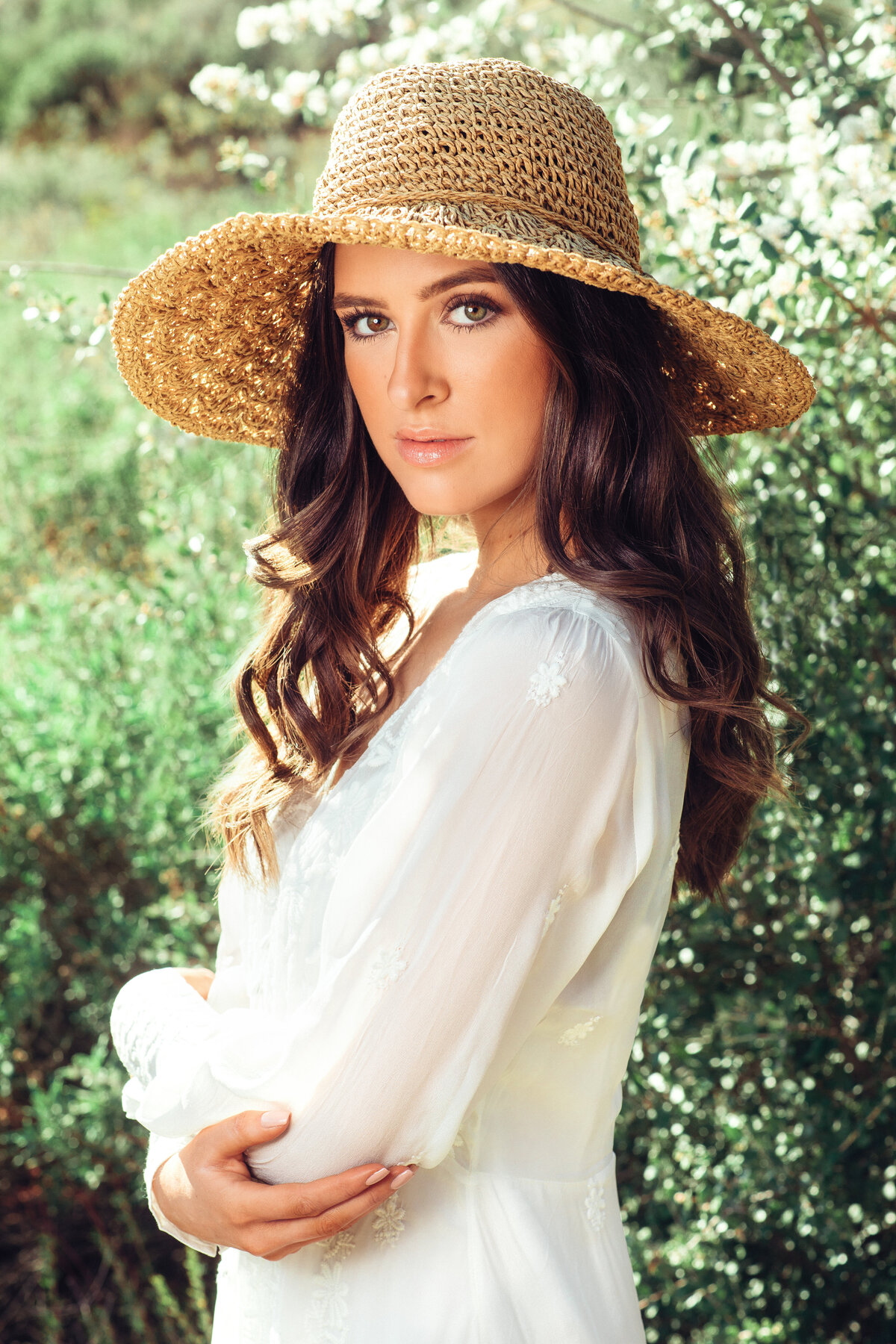 Portrait Photo Of Young Woman In White Long Sleeves Los Angeles