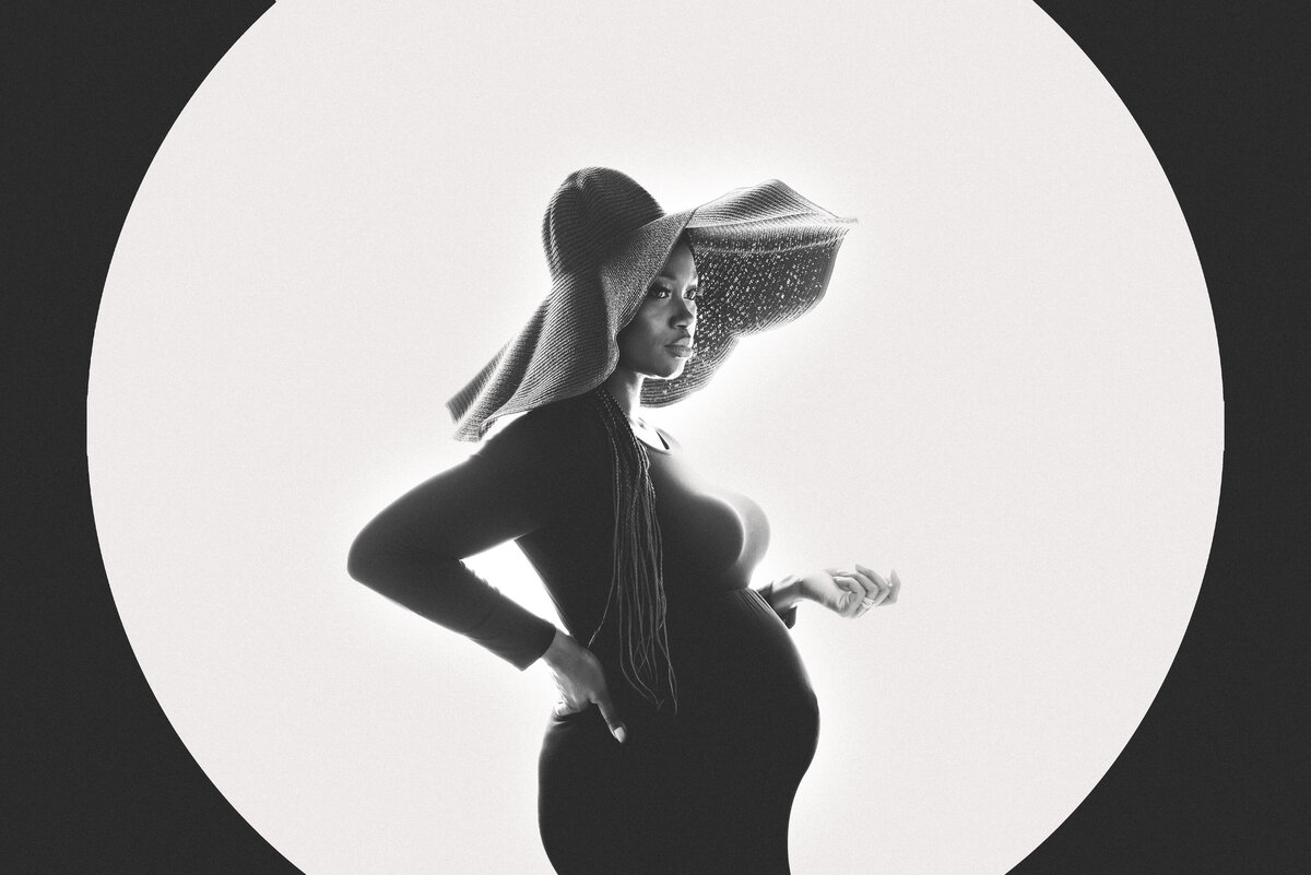 Raleigh black maternity photographer-5
