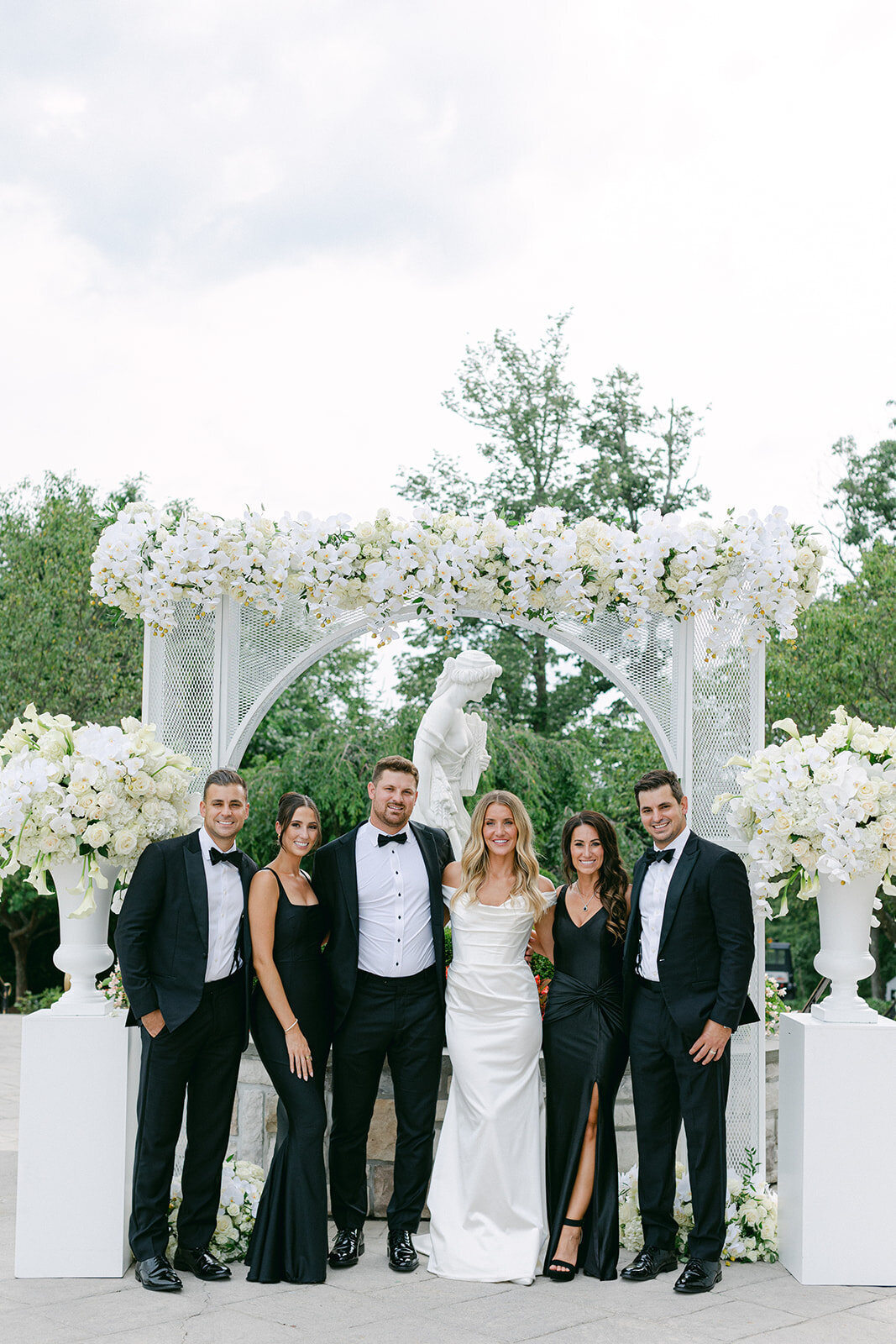 Chic outdoor wedding ceremony at Nemacolin resort in Pennsylvania