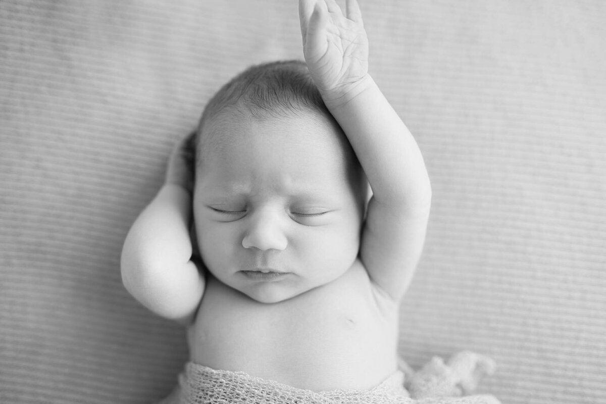 sleeping newborn stretches