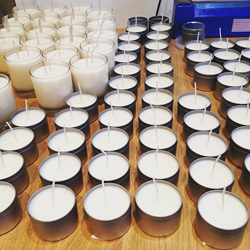 soy candle making