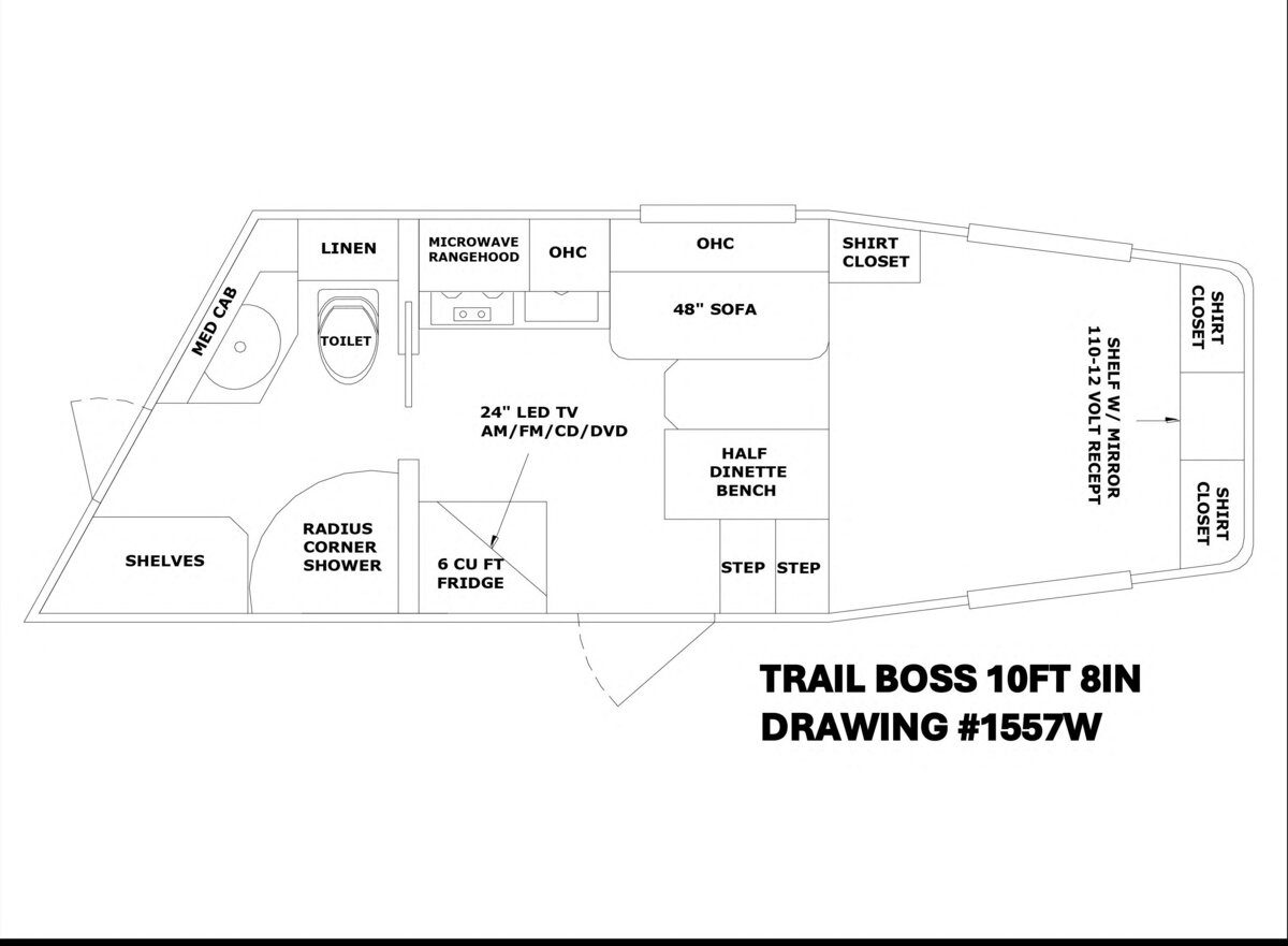 Trail Boss Custom trailer floor plan