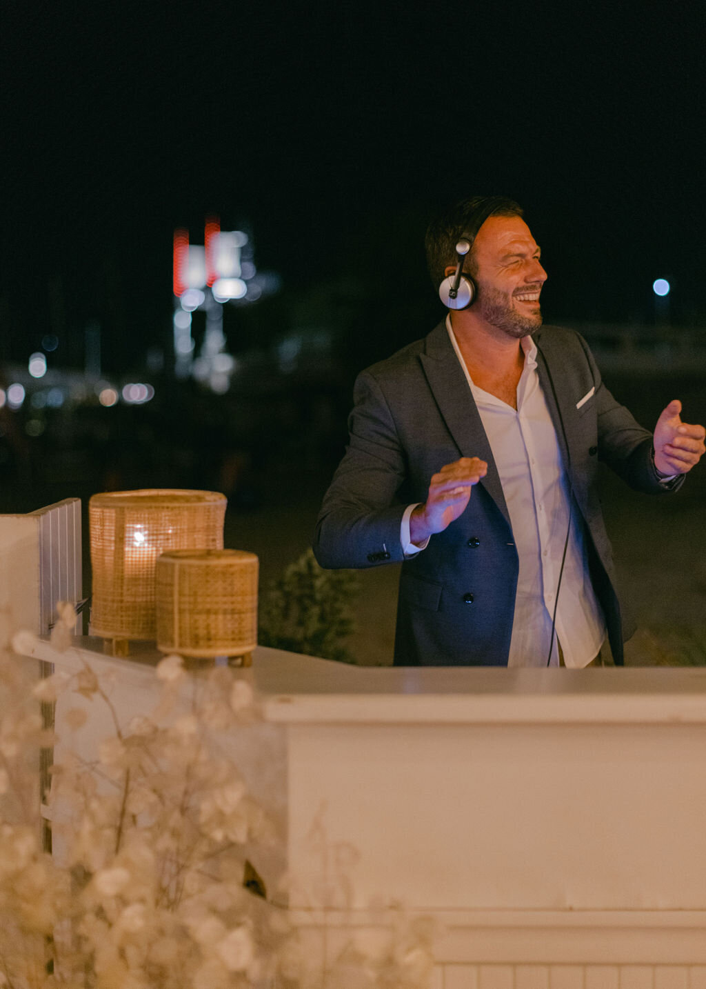 DJ, welcome party entertainment, luxury at the beach, Cannes, France