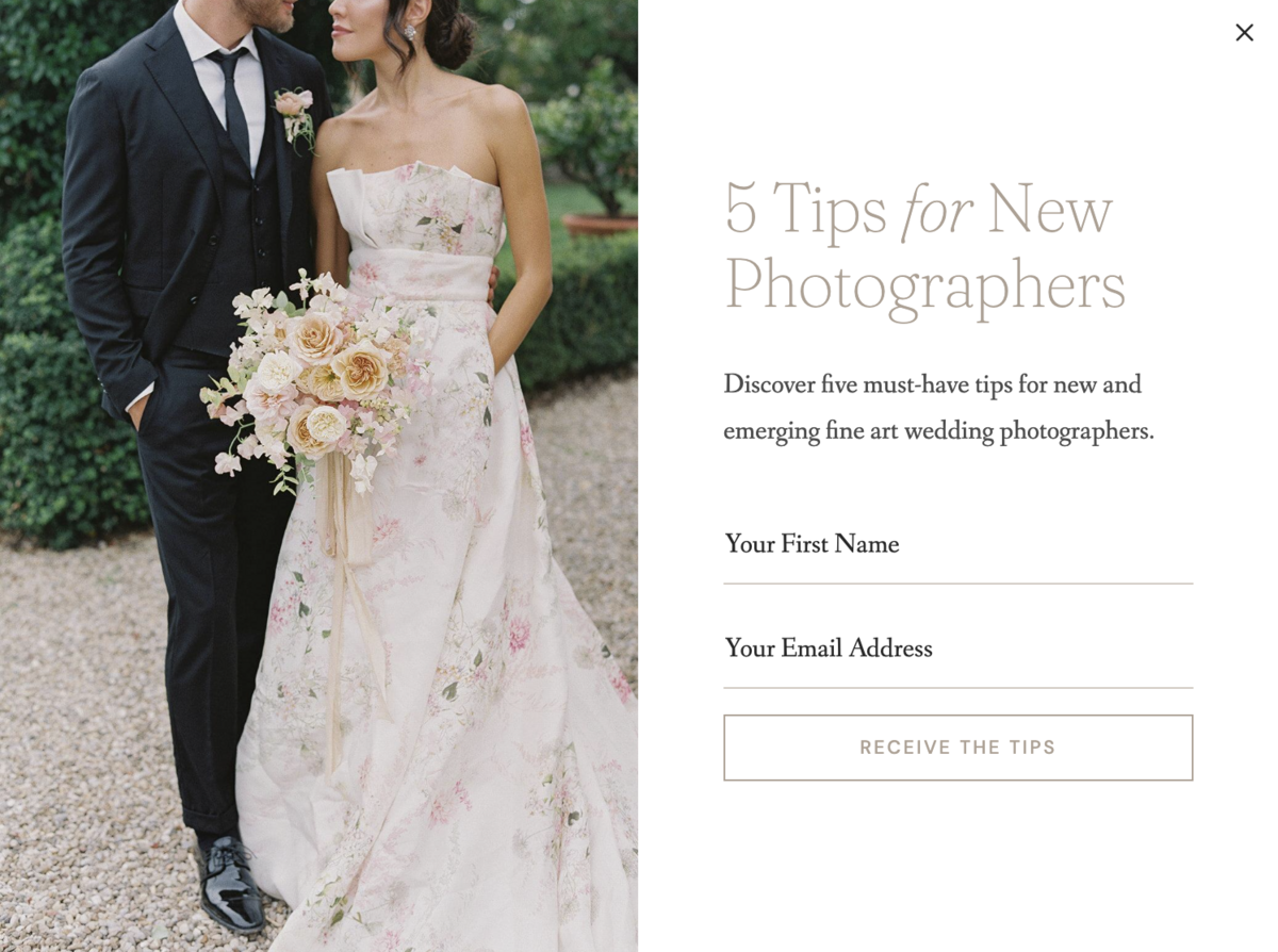 Branded Flodesk email templates for photographers and creatives, including newsletters and opt-in forms to enhance your email marketing strategy.