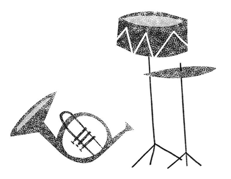 SwingDom - illustratie muziekinstrument - illustratieve huisstijl - cracco illustration