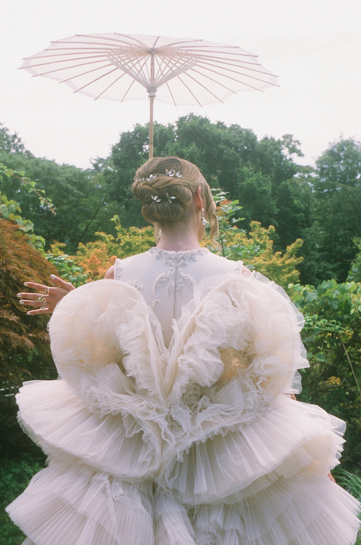 bride with couture wedding gown