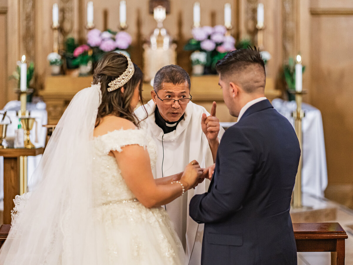 Catholic wedding in a church in San Francisco