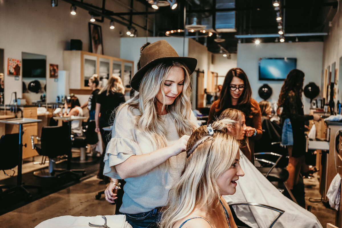 hairstylist photography branding session in orange county