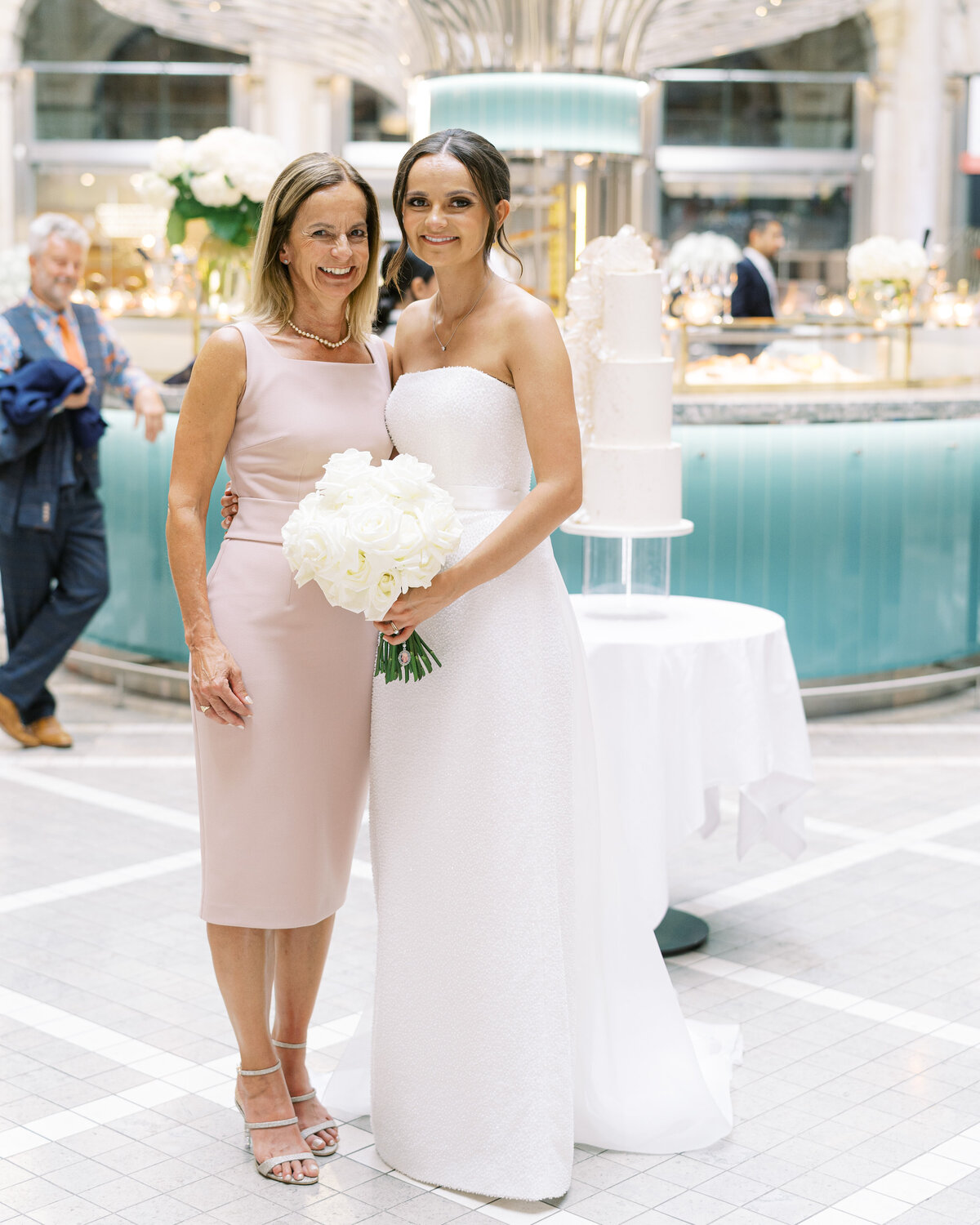 Bride and her mother at London wedding