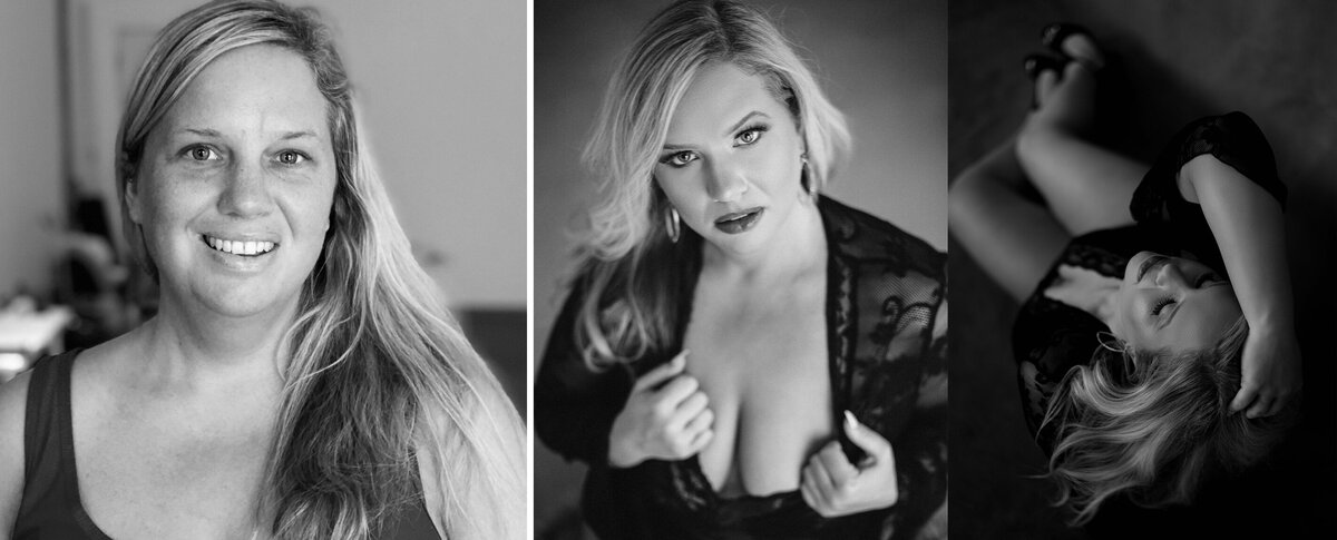 Miss Sher Black and White Boudoir Photography in Atlanta