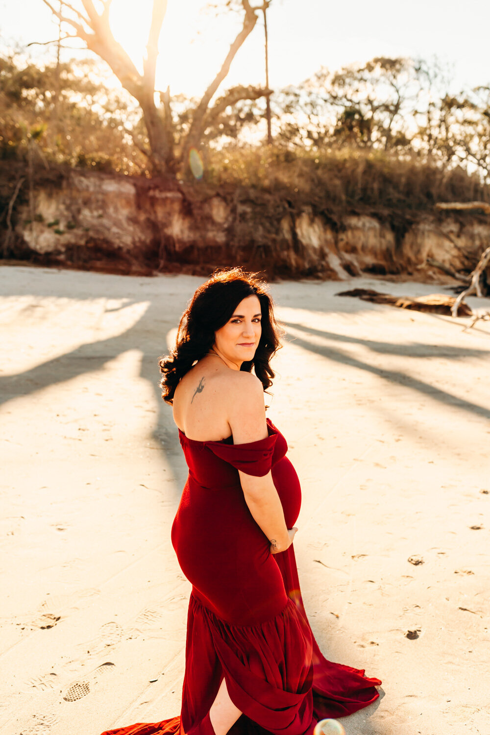 Jacksonville Florida Beach and Woods Maternity Session-8
