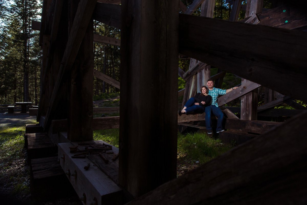 Nanaimo couple cuddle under trestle