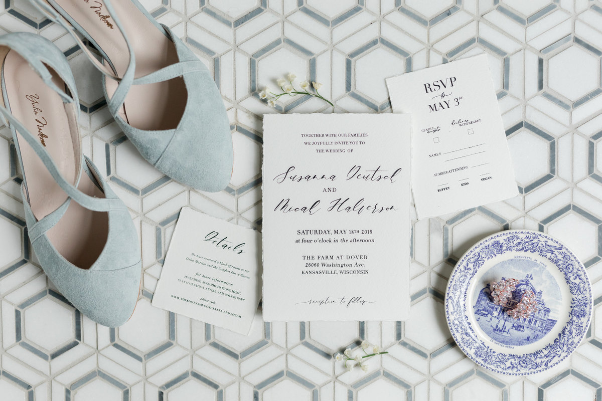 Simple Black White Wedding Stationery Suite