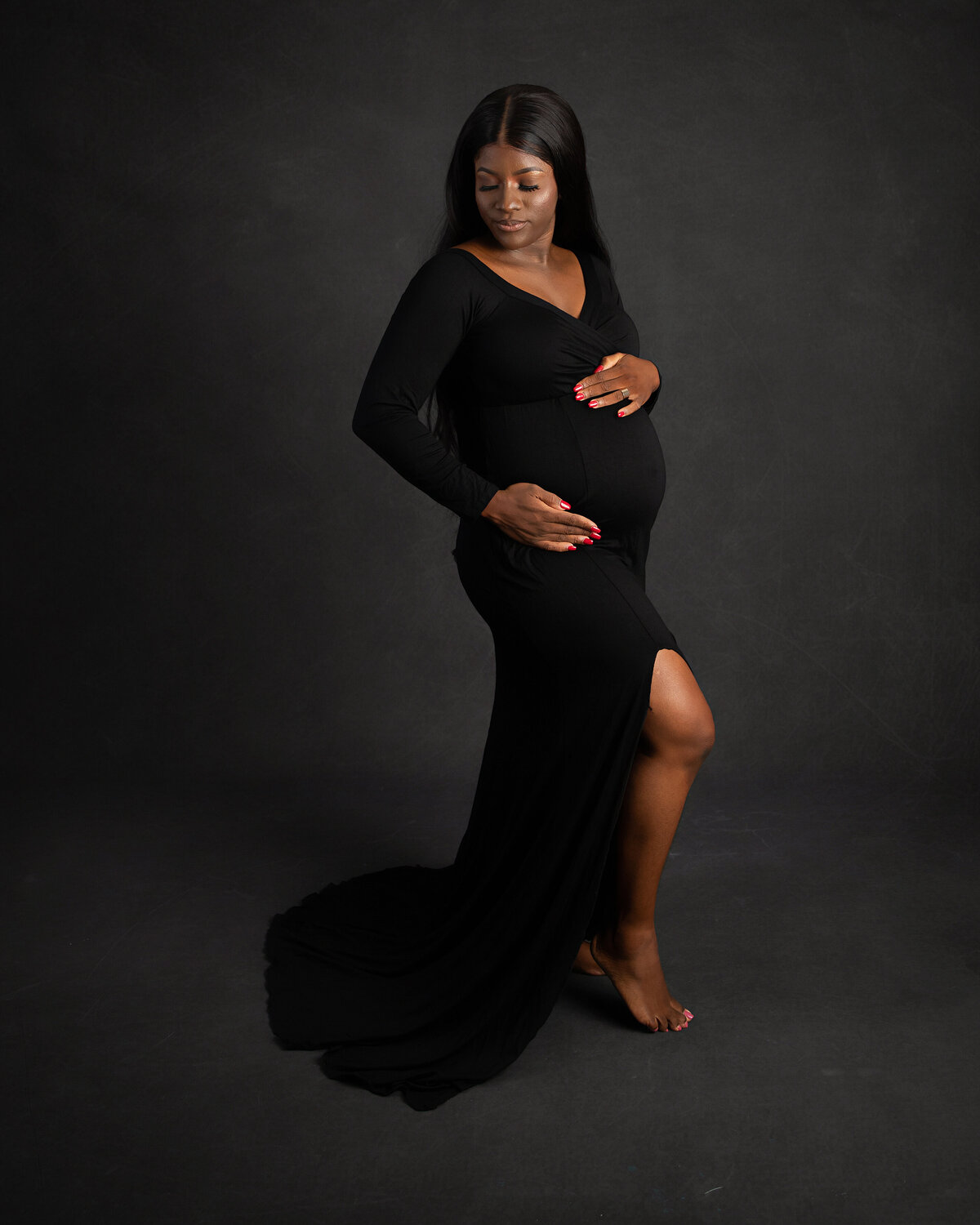 black_pregnancy_gown_nj