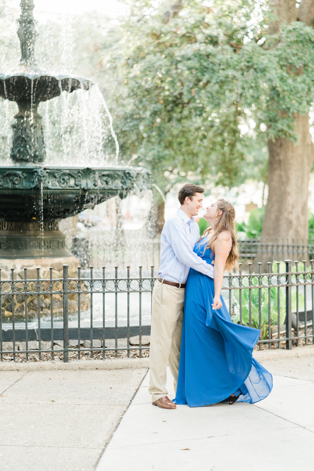 Engagement photoshoot at a park in Alabama