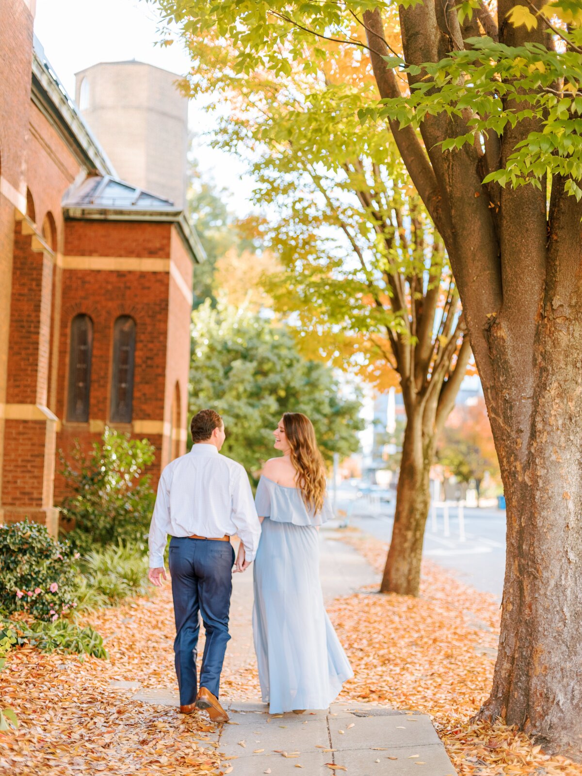 Downtown Raleigh NC Fall Engagement Session_0004